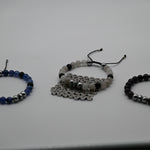 Brazalete de hematita con amatista