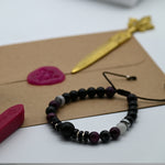 Brazalete de Obsidiana, Ojo de Tigre Purple y Rutilo