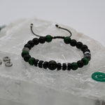 Brazalete de Obsidiana, Ojo de Tigre Cafe y Rutilo