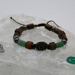 Brazalete de Agata, Obsidiana y Jade