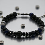 Brazalete de Obsidiana, Ojo de Tigre Azul y Rutilo