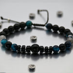 Brazalete de Obsidiana, Ojo de Tigre Cafe y Rutilo