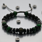 Brazalete de Obsidiana, Ojo de Tigre Cafe y Rutilo