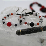 Brazalete de Rutilo Negro y Obsidiana