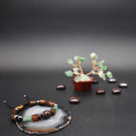 Brazalete de Agata, Obsidiana y Jade