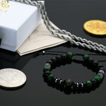 Brazalete de Obsidiana, Ojo de Tigre Cafe y Rutilo