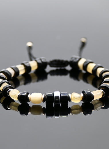 Brazalete de Obsidiana Citrino Amarillo