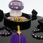Brazalete de Obsidiana y Cristal Rosa
