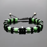 Brazalete de Obsidiana y Venturina Verde