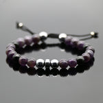 Brazalete de hematita con amatista