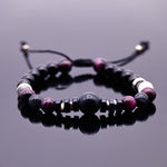 Brazalete de Obsidiana, Ojo de Tigre Purple y Rutilo