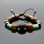 Brazalete de Agata, Obsidiana y Jade