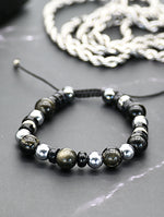 Brazalete de Obsidiana y Hematita