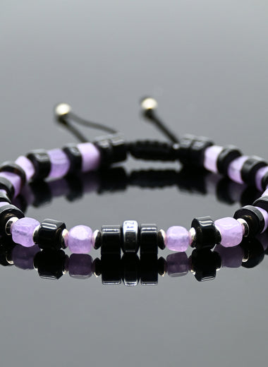 Brazalete de Obsidiana Amatista Purpura