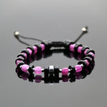 Brazalete de Obsidiana y Cristal Rosa